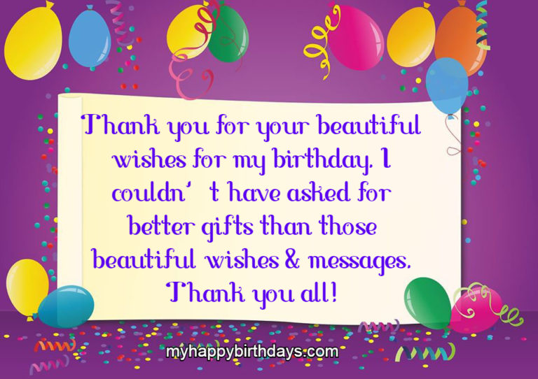 135 Top Thank You Messages For Birthday Wishes Quotes WISHES CORNER