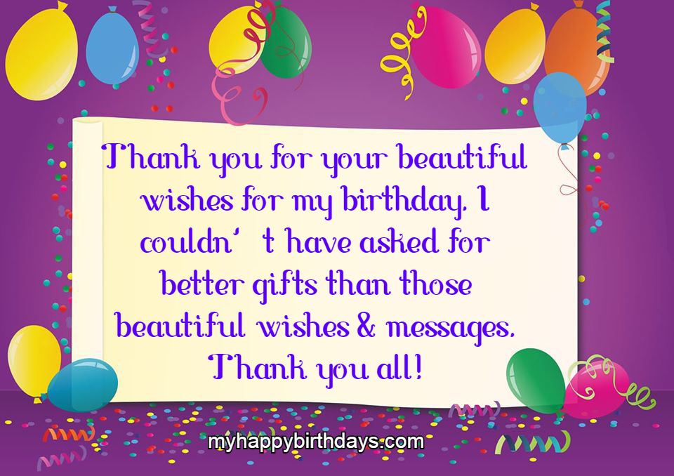 60+ Thank You Messages For Birthday Wishes | Images ...